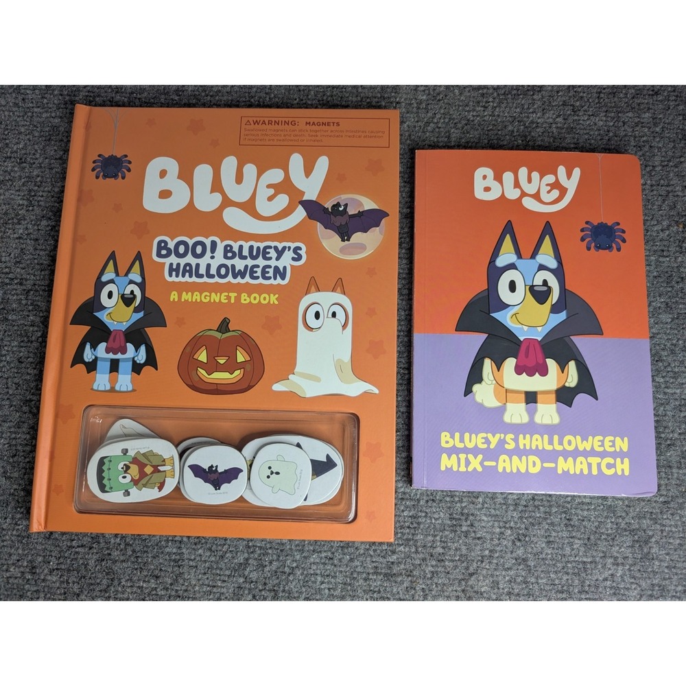 2‎ - Bluey Cardboard Books Boo! Blueys Halloween Magnet Book & Mix-And-Match